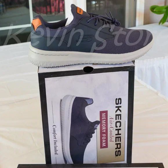 2 pairs Skechers bundle shoes BLACK+nAVY men shoes - Picture 4 of 16